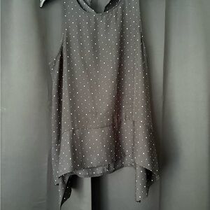 Black Banana Republic Polka Dot Sleeveless Top